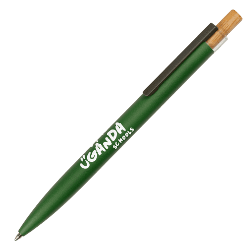 Logo Printed Refresh Recycled Ball Pen in Green branded with your logo from Total Merchandise