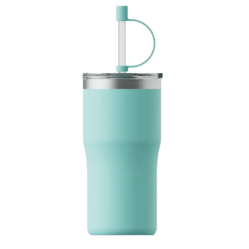 Customised Kivu 500ml Recycled Insulated Cup in Aqua printed with your logo from Total Merchandise