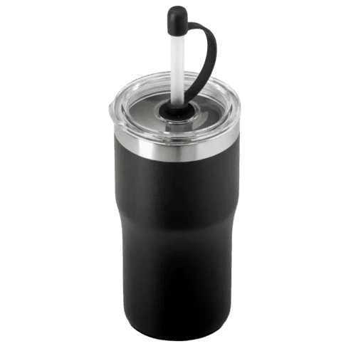 Printed Kivu 500ml Recycled Insulated Cup in Black printed with your logo from Total Merchandise