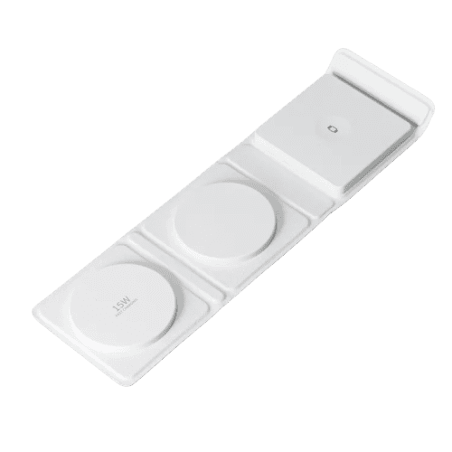 Customisable Nomad Wireless 3 in 1 Chargers in White branded with your logo from Total Merchandise