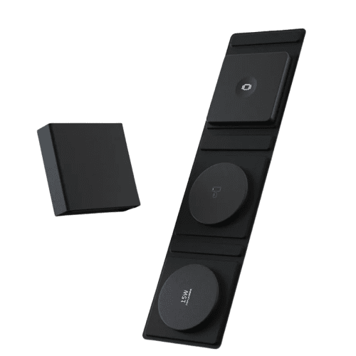Custom Branded Nomad Wireless 3 in 1 Chargers in Black branded with your logo from Total Merchandise