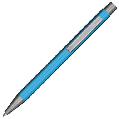 Customised GRS Ergo Soft Feel Ballpen in Light Blue branded with your logo from Total Merchandise
