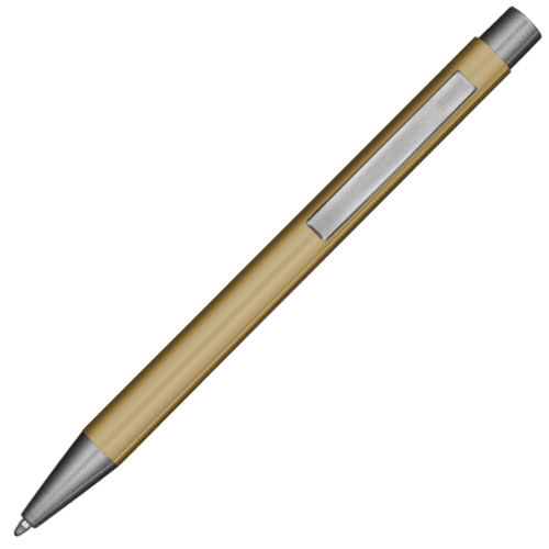 Logo Branded GRS Ergo Soft Feel Ballpen in Gold branded with your logo from Total Merchandise