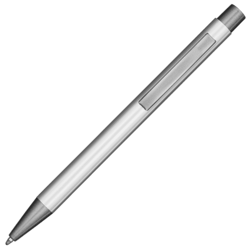 Custom Printed GRS Ergo Soft Feel Ballpen in Silver branded with your logo from Total Merchandise