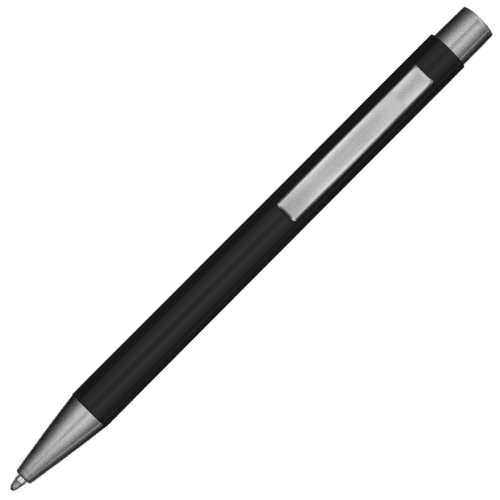 Promotional GRS Ergo Soft Feel Ballpen in Black branded with your logo from Total Merchandise