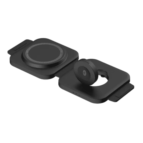 Customised Noir Duo Wireless Charger in Black personalised with your logo from Total Merchandise