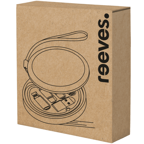 Packaging of the Bamboo Reeves-Convertics 6-in-1 Charging Cable from Total Merchandise