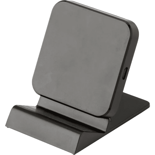 Personalisable Branded Wireless Charger in Black branded with your logo from Total Merchandise