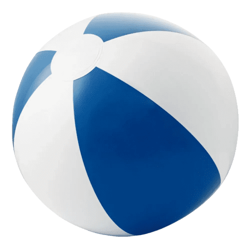 Logo Printed Inflatable Beach Balls in Blue branded with your logo from Total Merchandise