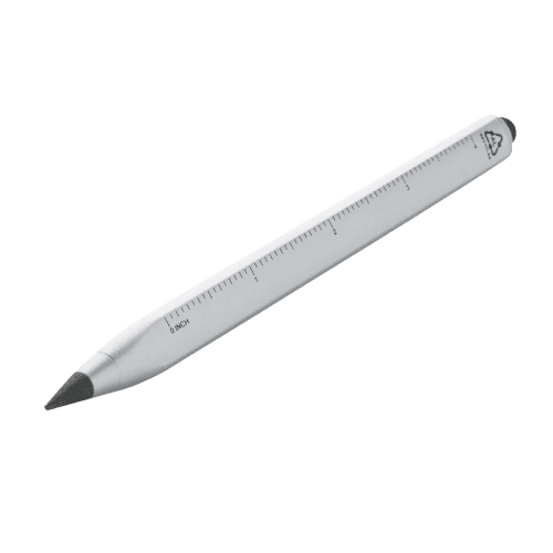 Promotional RCS Recycled Aluminium Infinity Multitasking Pen in White from Total Merchandise