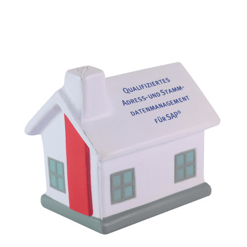 Branded House Shaped Stress Balls offer great space for your designs