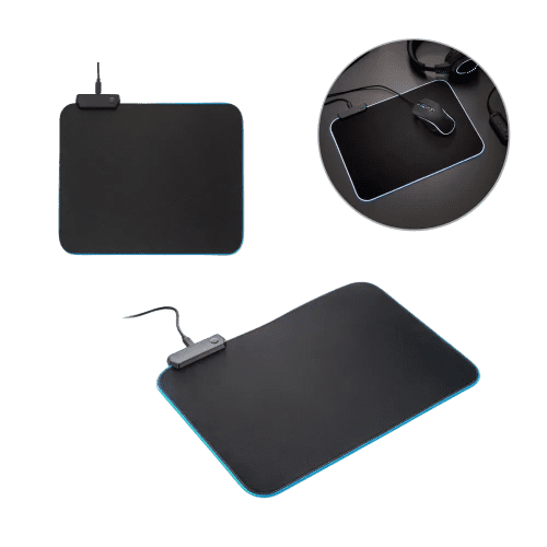 Promotional Light Up Mouse Mat with Rubber Base printed with your logo from Total Merchandise