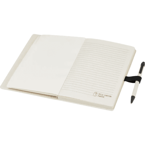Personalisable Dairy Dream Recycled Milk Carton A5 Notebook & Pen Sets from Total Merchandise