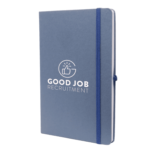 Customisable A5 Fruit Paper Notebook in Blue branded with your logo from Total Merchandise