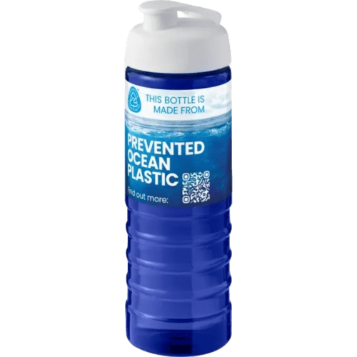 H2O Active® Eco Treble 750ml Flip Lid Sport Bottle in Blue/White