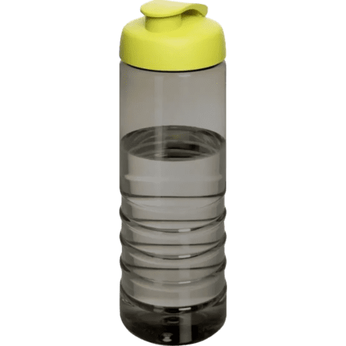 H2O Active® Eco Treble 750ml Flip Lid Sport Bottle in Charcoal/Lime