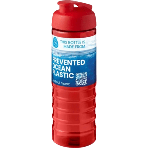 H2O Active® Eco Treble 750ml Flip Lid Sport Bottle in Red/Red