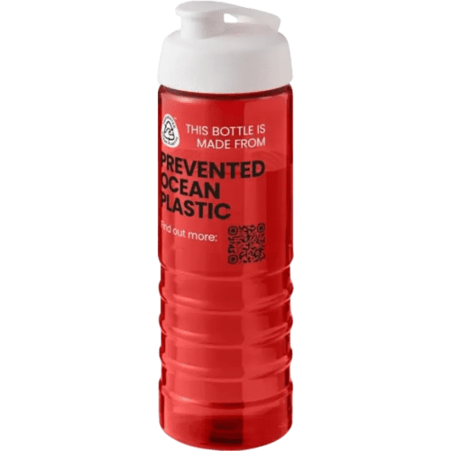 H2O Active® Eco Treble 750ml Flip Lid Sport Bottle in Red/White