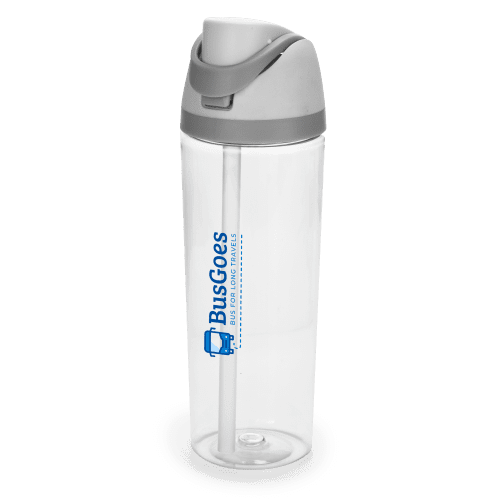 Promotional Safety Lock Fusion Bottle in Clear/Grey printed with your logo from Total Merchandise