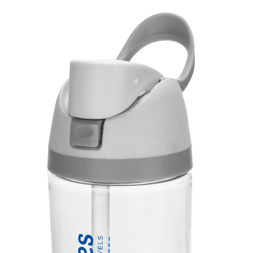Logo Printed Safety Lock Fusion Bottle in Clear/Grey printed with your logo from Total Merchandise
