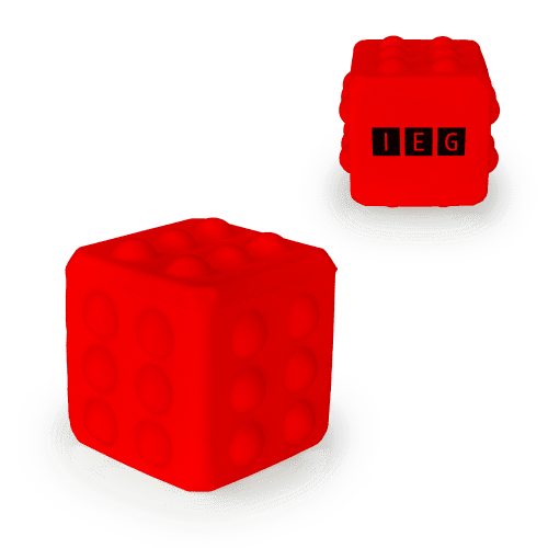 Promotional Pop It Cubes in Red branded with your company logo from Total Merchandise