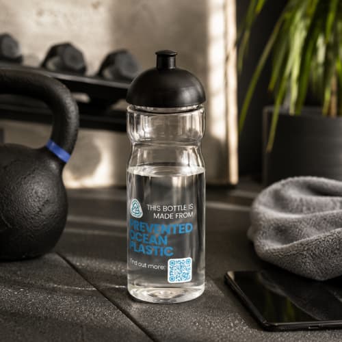 Lifestyle image of the 650ml H2O Active Eco Base Sports Bottles by Total Merchandise