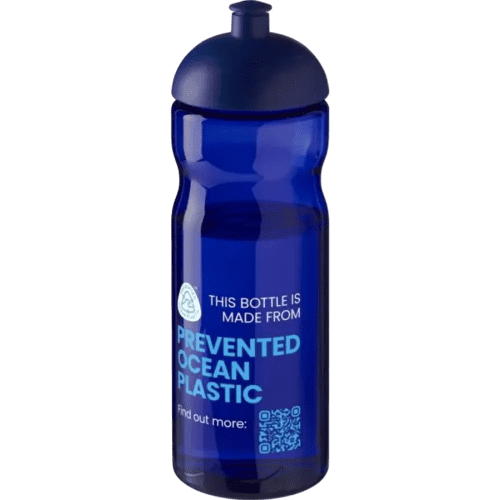Logo printed 650ml H2O Active Eco Base Sports Bottles in Blue from Total Merchandise