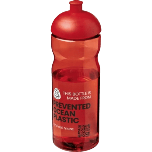 Logo Branded 650ml H2O Active Eco Base Sports Bottles in Red from Total Merchandise