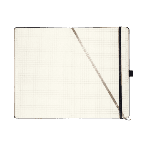 Matra Medium Notebook with Graph Paper in Black branded with your logo from Total Merchandise