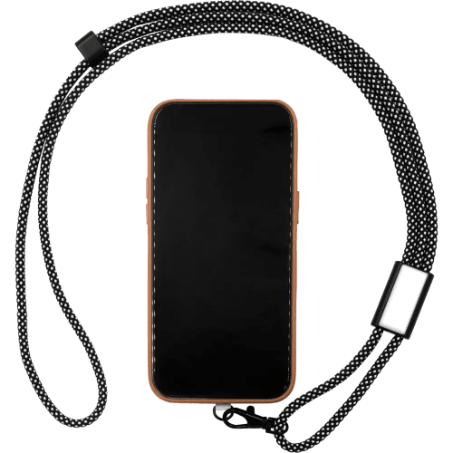 Customisable BrandCharger RPET Lanyard in Gunmetal Grey branded with your company logo