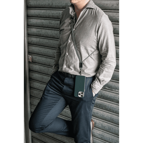 Personalisable BrandCharger RPET Lanyard in Gunmetal Grey branded with your company logo