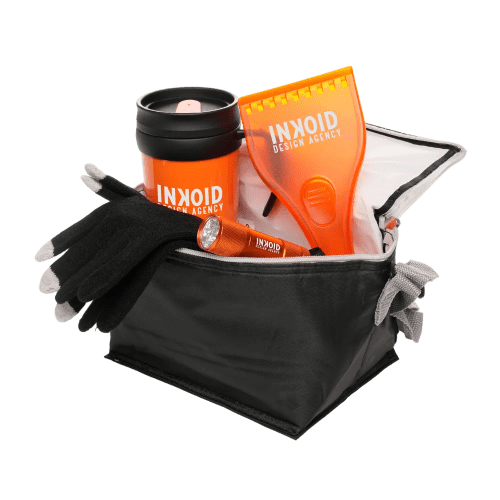 Custom Winter Essentials Gift Sets in Amber with a design from Total Merchandise