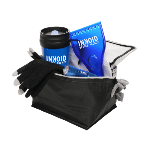 Promotional Winter Essentials Gift Sets in Blue with a design from Total Merchandise