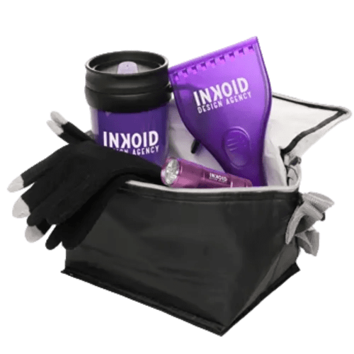 Promotional printed Winter Essentials Gift Sets in Purple with a design from Total Merchandise