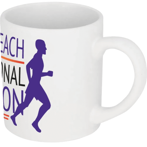 Custom Branded Pixi 210ml Mini Ceramic Full Colour Mug in White from Total Merchandise