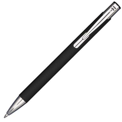Custom Branded Mood® GRS Recycled Soft Feel Metal Ballpens in Black from Total Merchandise