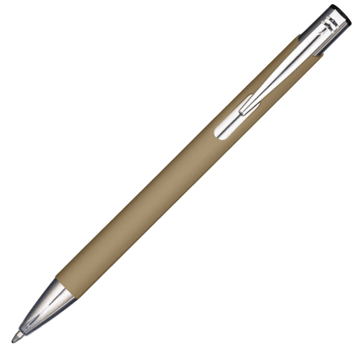 Personalisable Mood® GRS Recycled Soft Feel Metal Ballpens in Gold from Total Merchandise