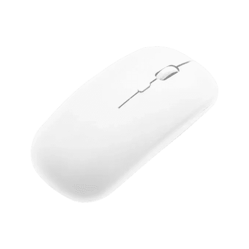 Logo Branded Recycled Wireless Mouse with 500mAh Battery in White from Total Merchandise