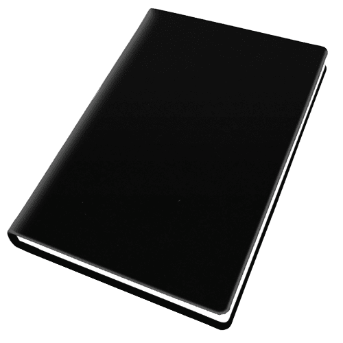 Custom Printed A5 Porto Recycled PET Notebook in Black with your logo from Total Merchandise