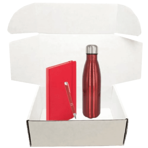 Promotional Mini Merch Gift Set in Red with a design from Total Merchandise