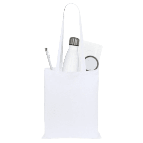 Promotional Maxi Merch Gift Bag in White branded with your logo from Total Merchandise