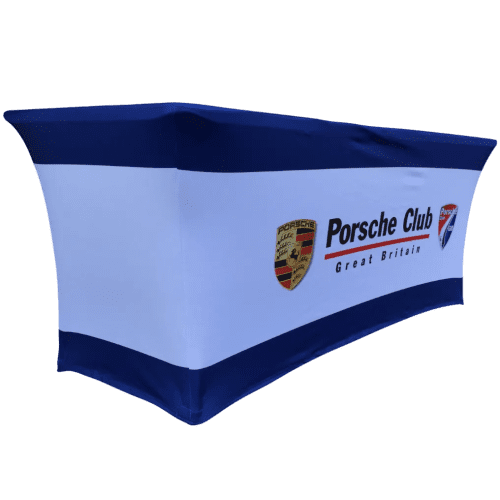 Customisable Super Fitted Tablecloth branded with your logo from Total Merchandise