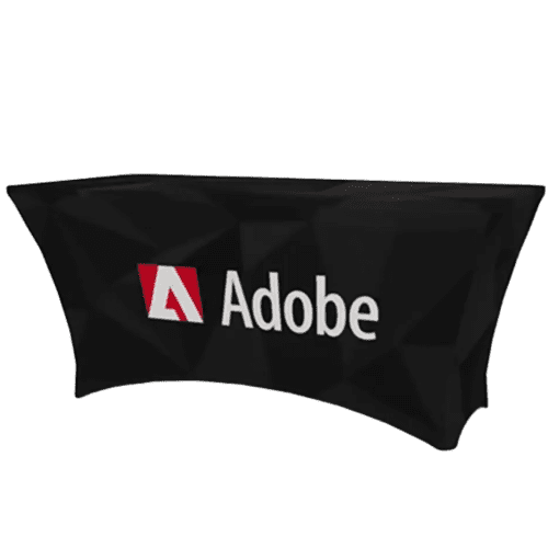 Custom Branded Super Fitted Tablecloth branded with your logo from Total Merchandise