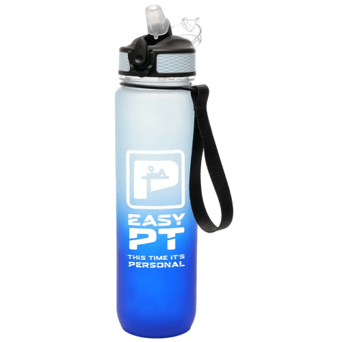 Promotional rPET 1000ml Ombre Water Bottle in Blue printed with your logo from Total Merchandise