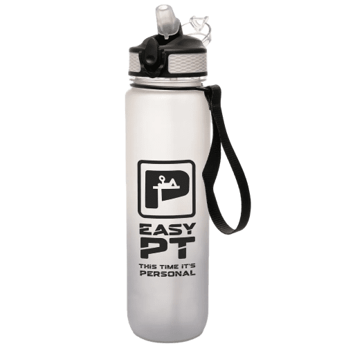 Personalisable rPET 1000ml Ombre Water Bottle in White printed with your logo from Total Merchandise
