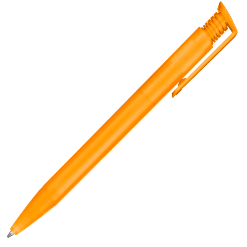 Branded Albion Frost Recycled Ballpen in Frosted Orange with a design from Total Merchandise