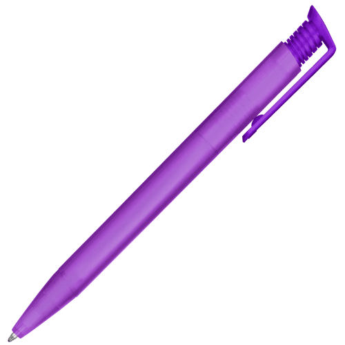 Custom Albion Frost Recycled Ballpen in Frosted Purple with a design from Total Merchandise