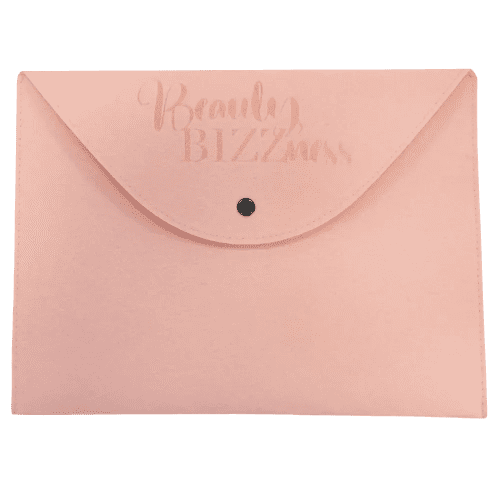Customisable Large rPET Felt Wallet in Peach 42 branded with your logo from Total Merchandise
