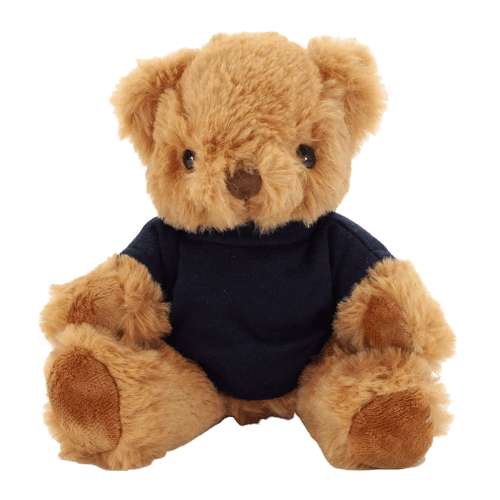 Fully Recycled 20cm Jasper Bear with T-Shirt in Navy