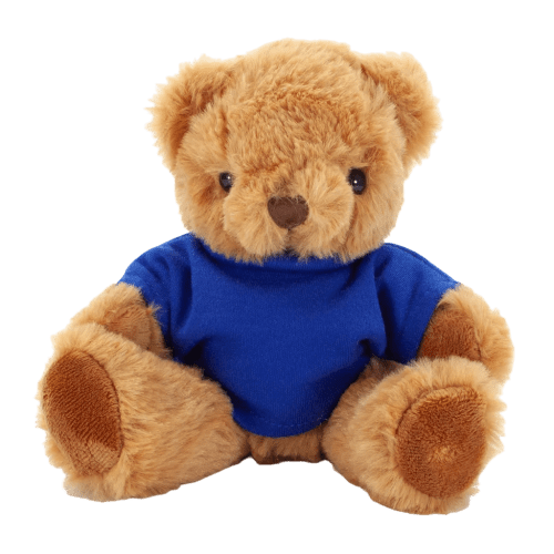 Fully Recycled 20cm Jasper Bear with T-Shirt in Royal Blue